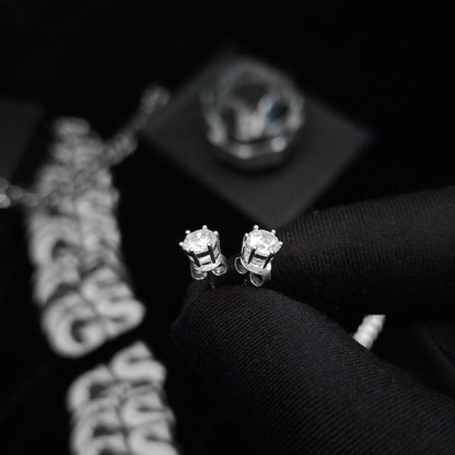 Silver Round Stud