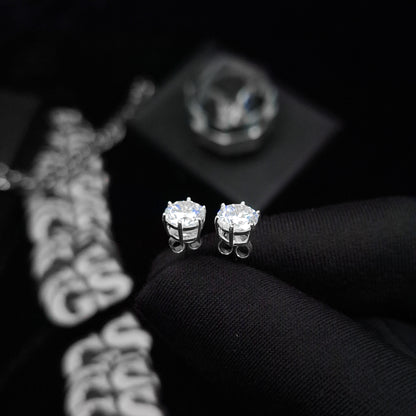 Silver Round Stud