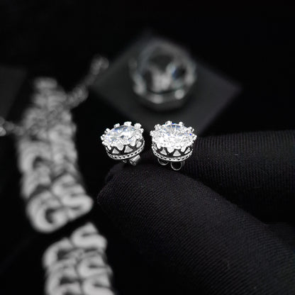 Silver Crown Stud