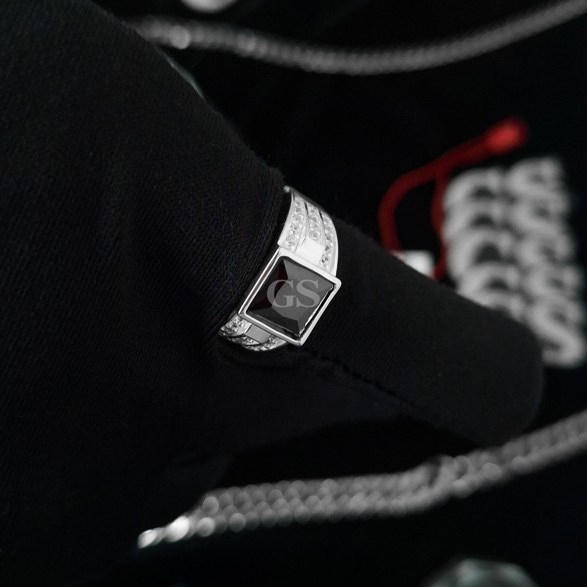 Silver Onyx Ring