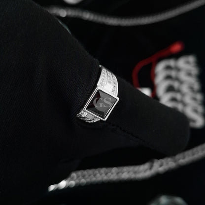 Silver Onyx Ring