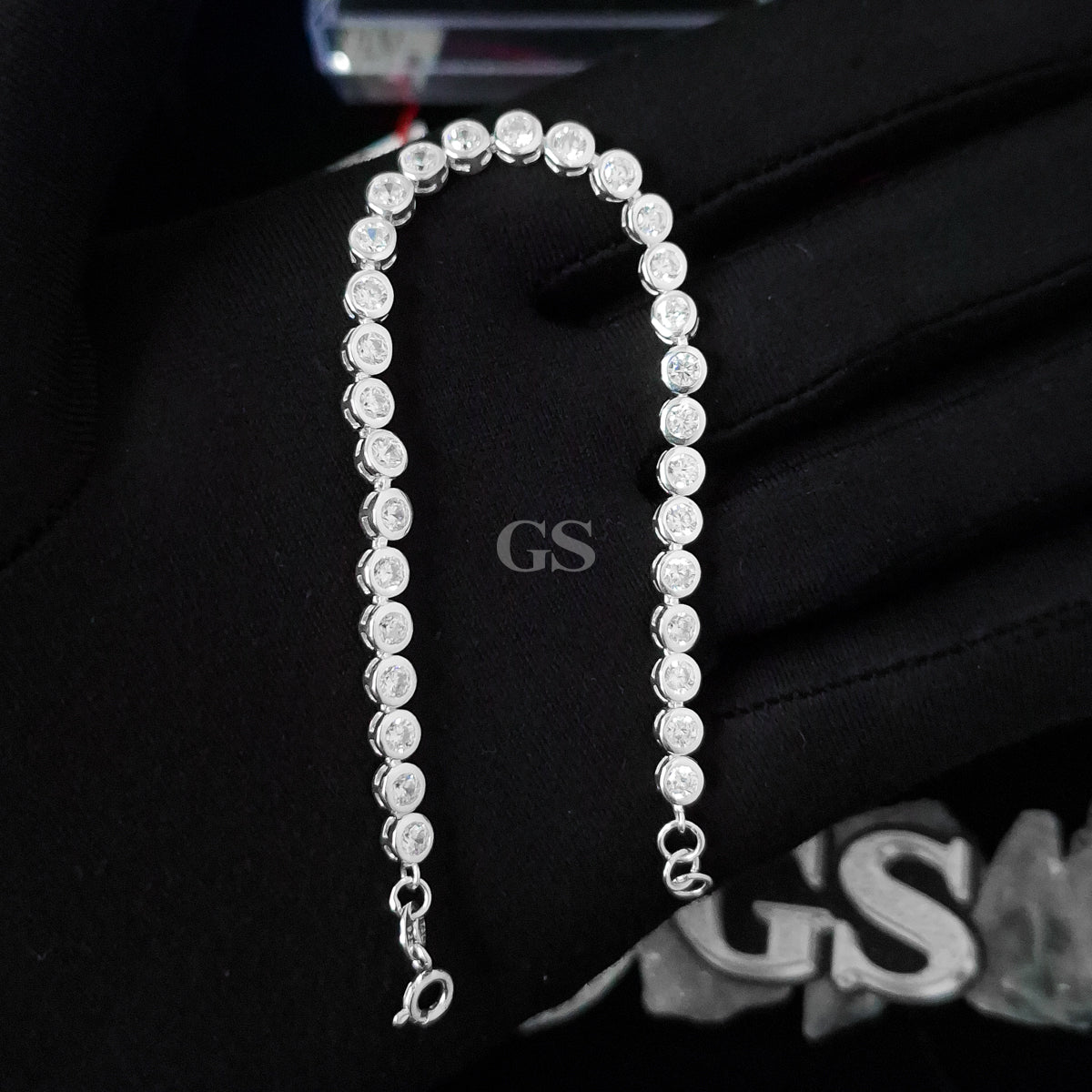 Silver Round Tennis Bracelet