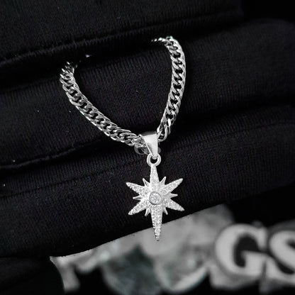 Silver Northstar Necklace Set
