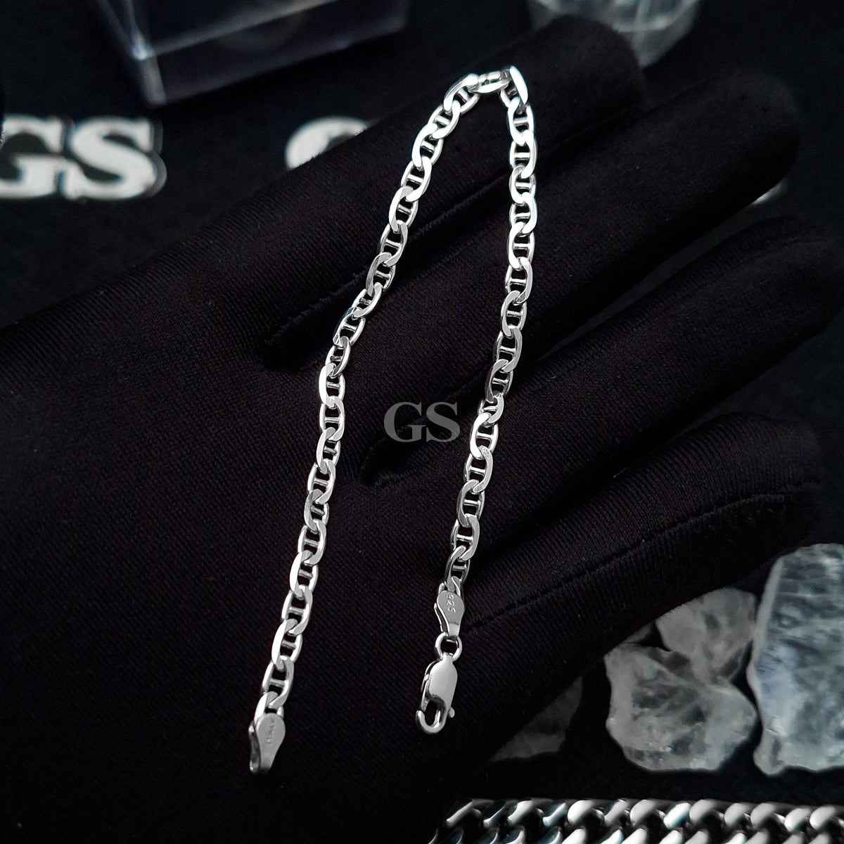 Silver Small Mariner Bracelet