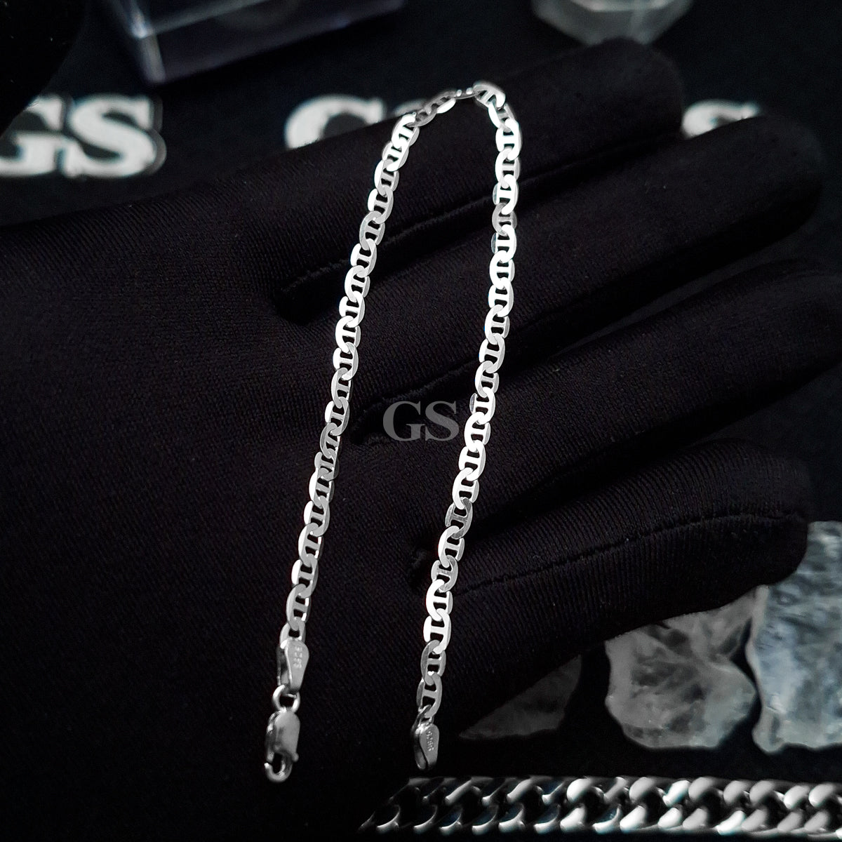 Silver Small Mariner Bracelet