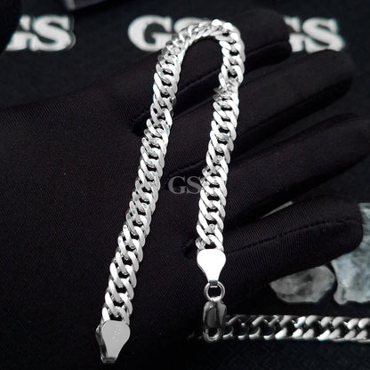Silver 8mm Cuban Bracelet