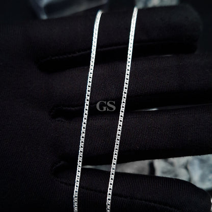 Silver 1mm Cuban Necklace