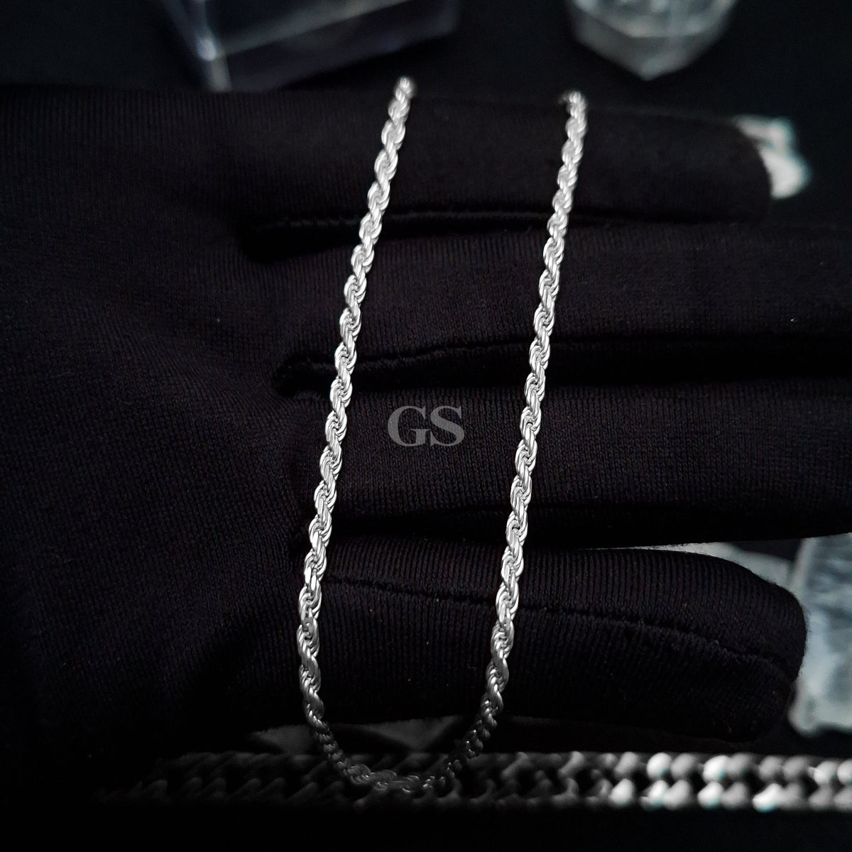 Silver 2mm Rope Necklace