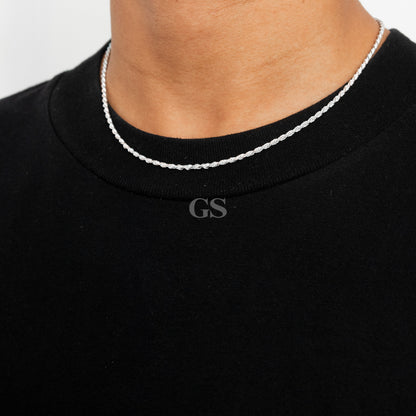 Silver 2mm Rope Necklace