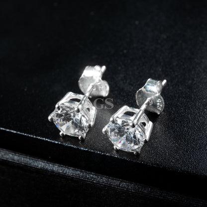 Silver Round Stud