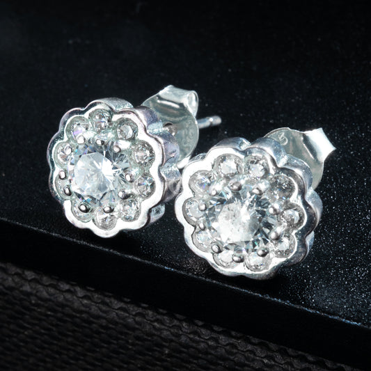 Silver Sunflower II Stud