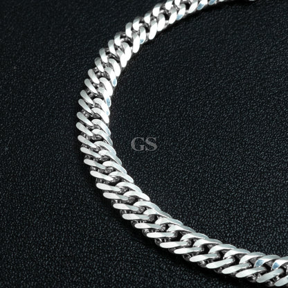 Silver 6mm Cuban Bracelet