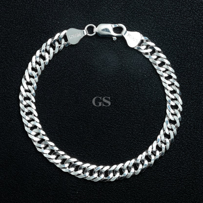 Silver 8mm Cuban Bracelet