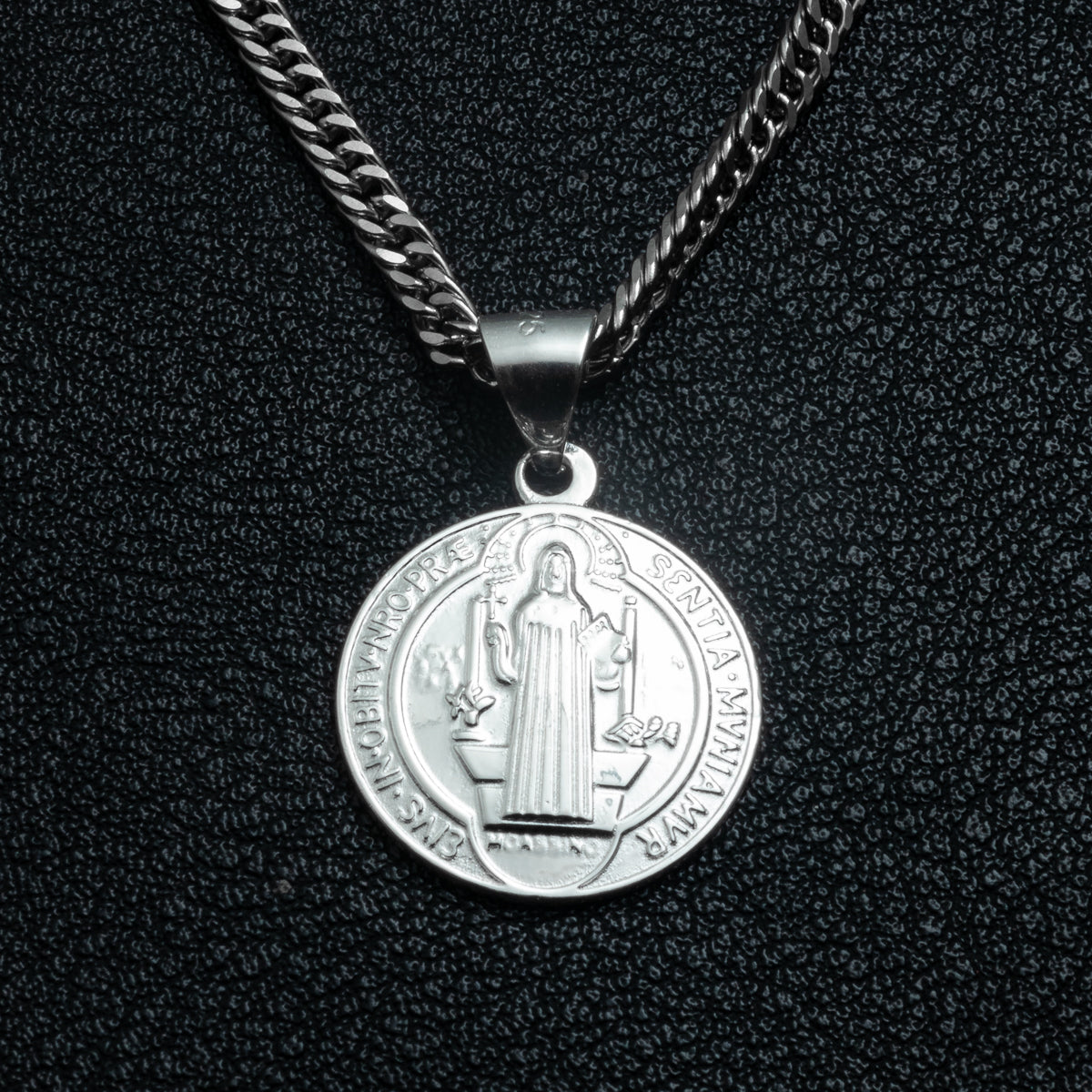Silver St. Benedict Necklace Set