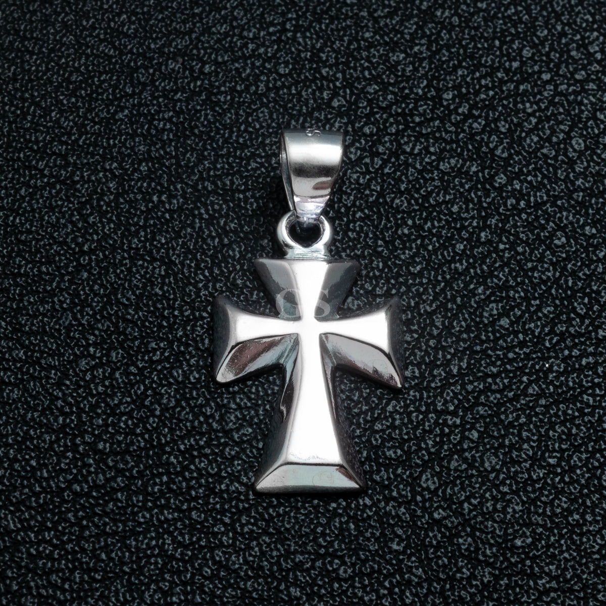 Silver Roman Cross Necklace Set