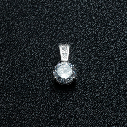 Silver Iced White Gem Necklace Set