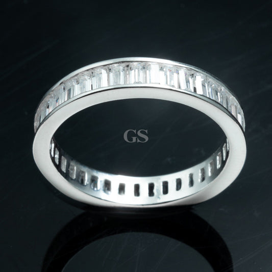 Silver Iced Eternity Ring