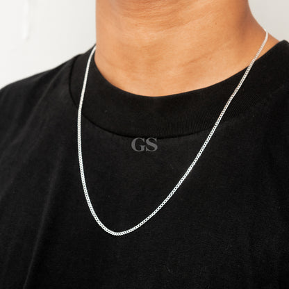 Silver 2mm Curb Necklace