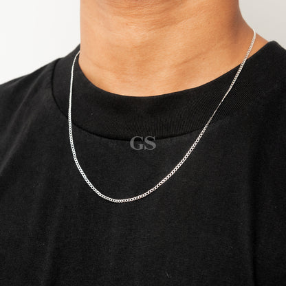 Silver 2mm Curb Necklace