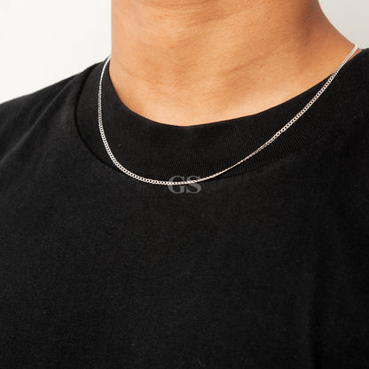 Silver 2mm Curb Necklace