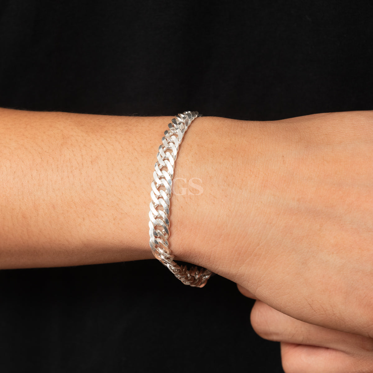 Silver 8mm Cuban Bracelet