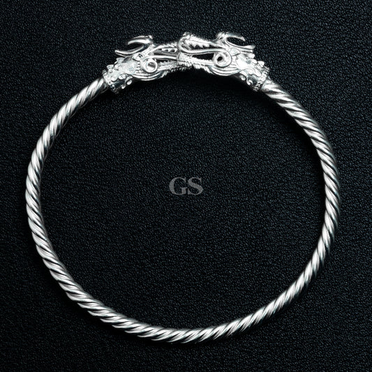 Silver Dragon Bangle