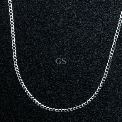 Silver 2mm Curb Necklace