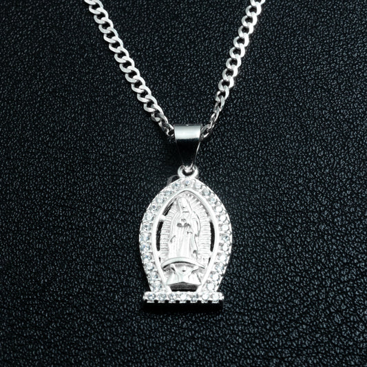 Silver Guadalupe 2 Necklace Set