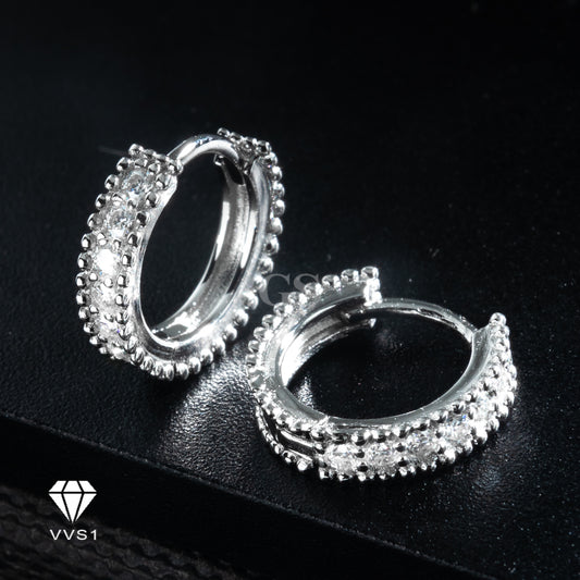 Moissanite Hoop Earrings