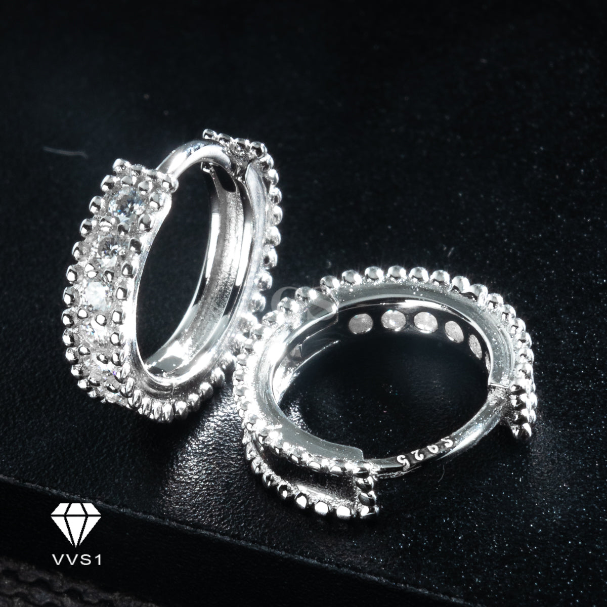Moissanite Hoop Earrings