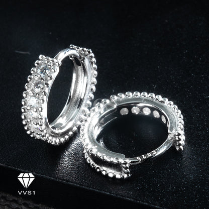 Moissanite Hoop Earrings