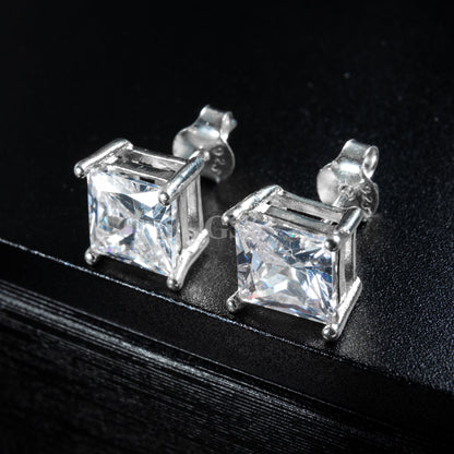 Silver Cube Stud