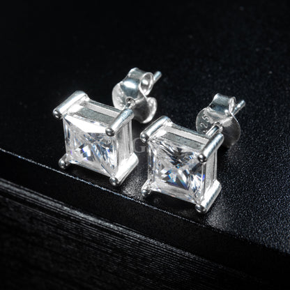 Silver Cube Stud