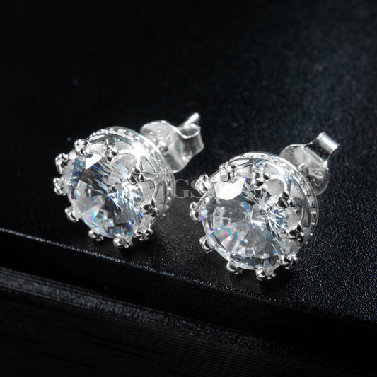 Silver Crown Stud