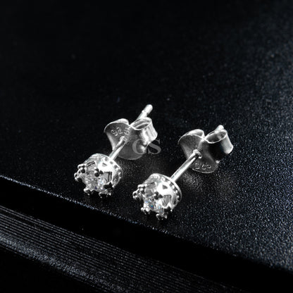 Silver Crown Stud