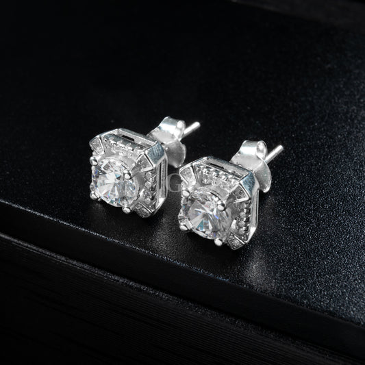 Silver Diamond I Stud