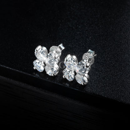 Silver Floral Stud