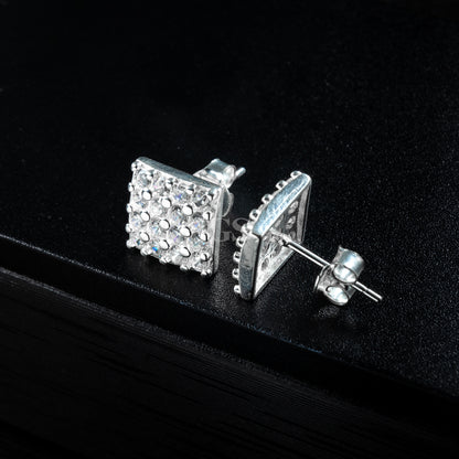 Silver Iced Out Stud