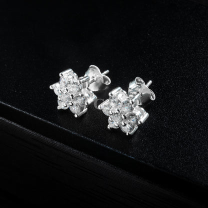 Silver Flora Stud