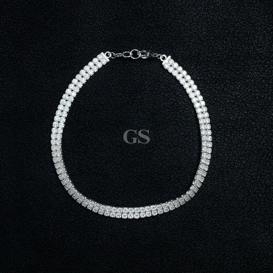 Silver Double Tennis Bracelet