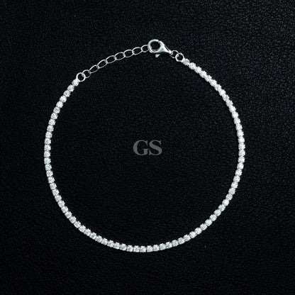 Silver Single Tennis Bracelet