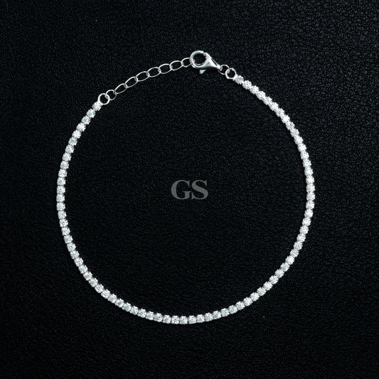 Silver Single Tennis Bracelet
