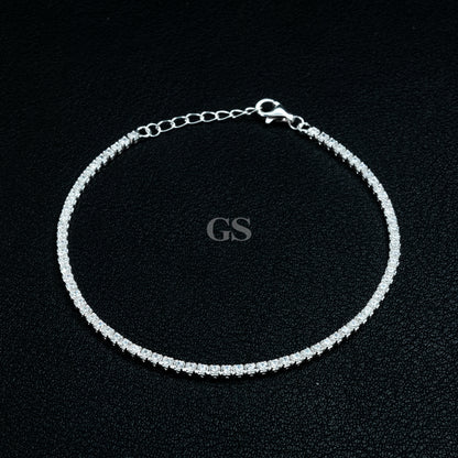 Silver Single Tennis Bracelet