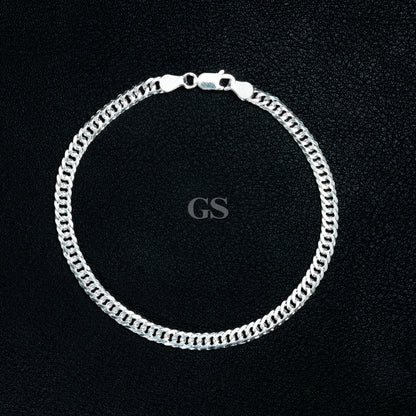 Silver 4mm Cuban Bracelet