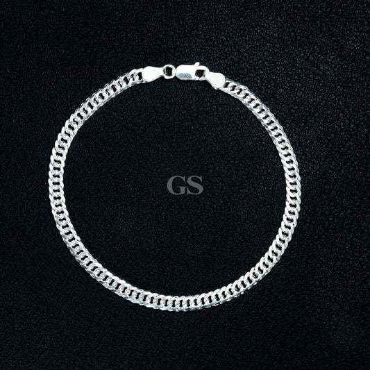 Silver 4mm Cuban Bracelet