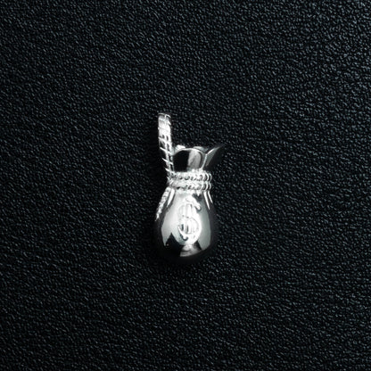 Silver Money Bag Necklace Set
