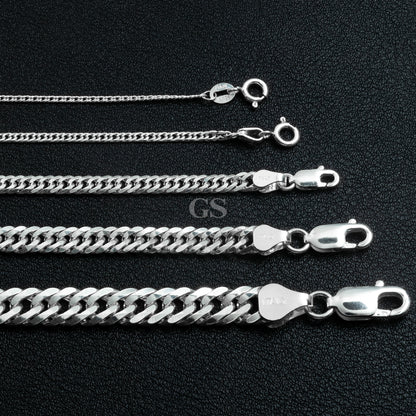 Silver 8mm Cuban Necklace