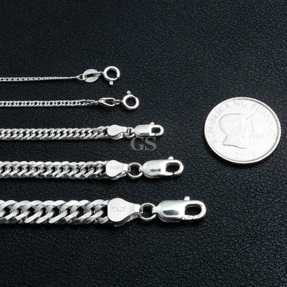 Silver 8mm Cuban Necklace