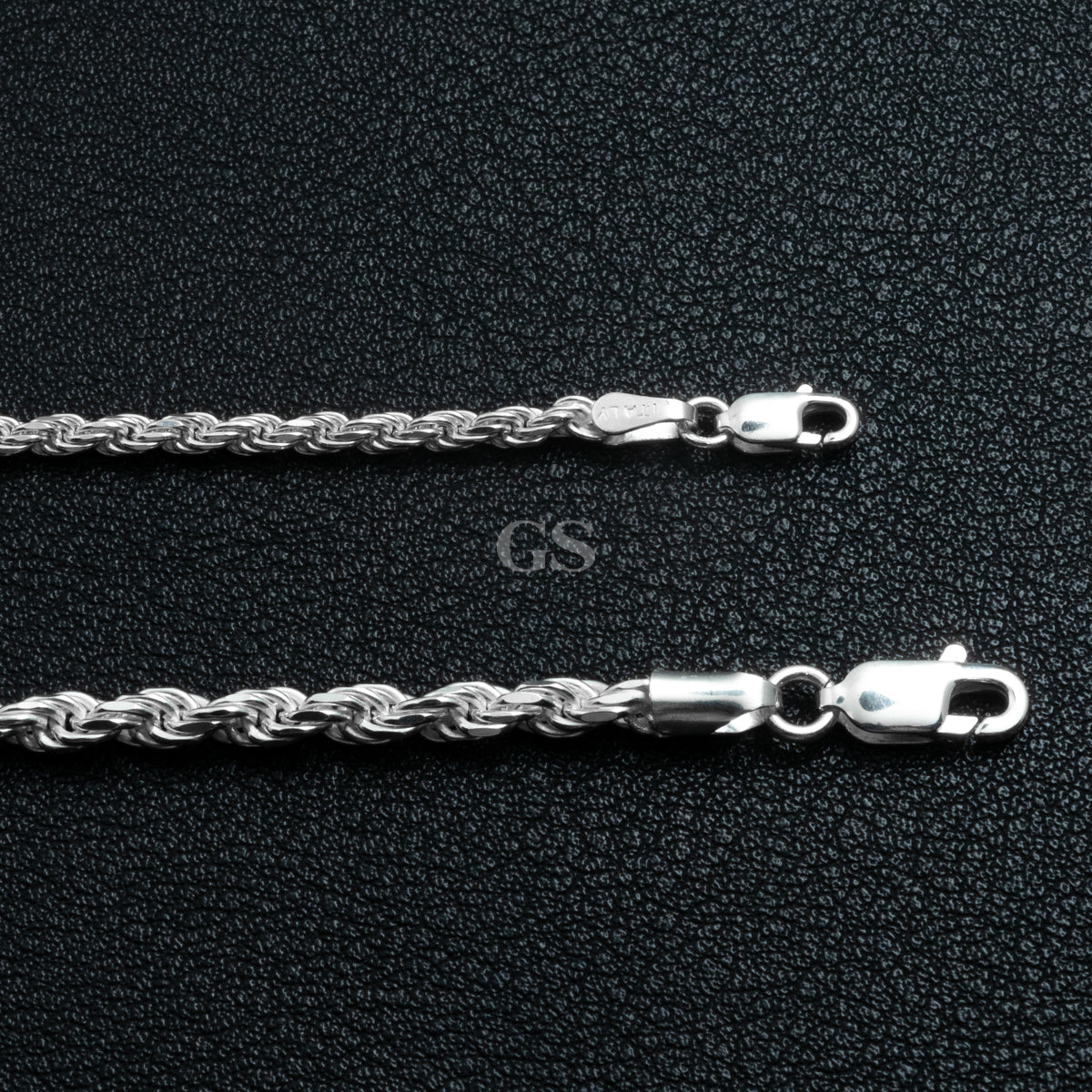 Silver 4mm Rope Necklace