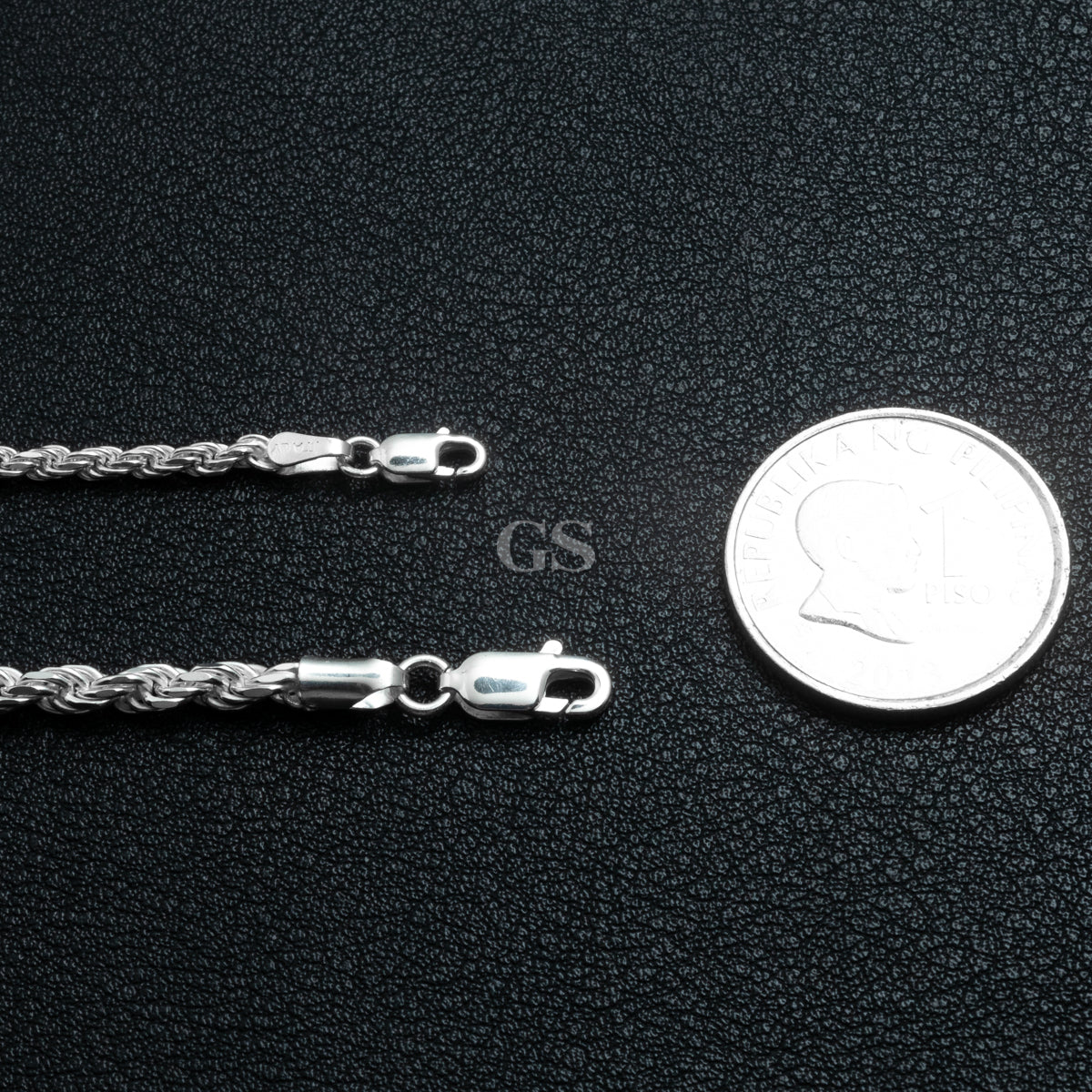Silver 2mm Rope Necklace